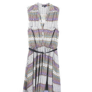 𝅺Portmans of Australia Floral Sleeveless Fit &‎ Flare Shirt Dress Size 10